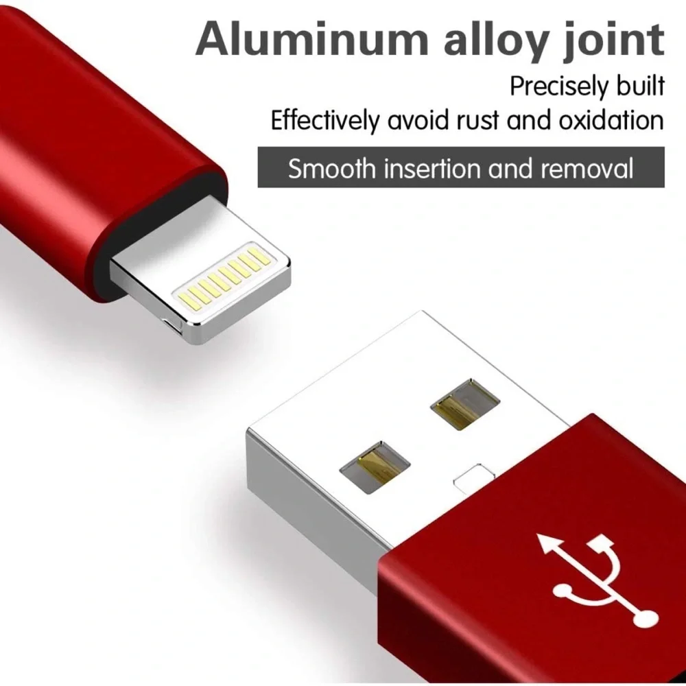 Lightning Cable Fast Charging High Speed Chargers Compatible with iPhone 5 Pack